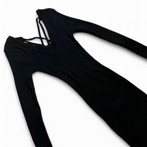 Elegant Black Long Sleeve Dress